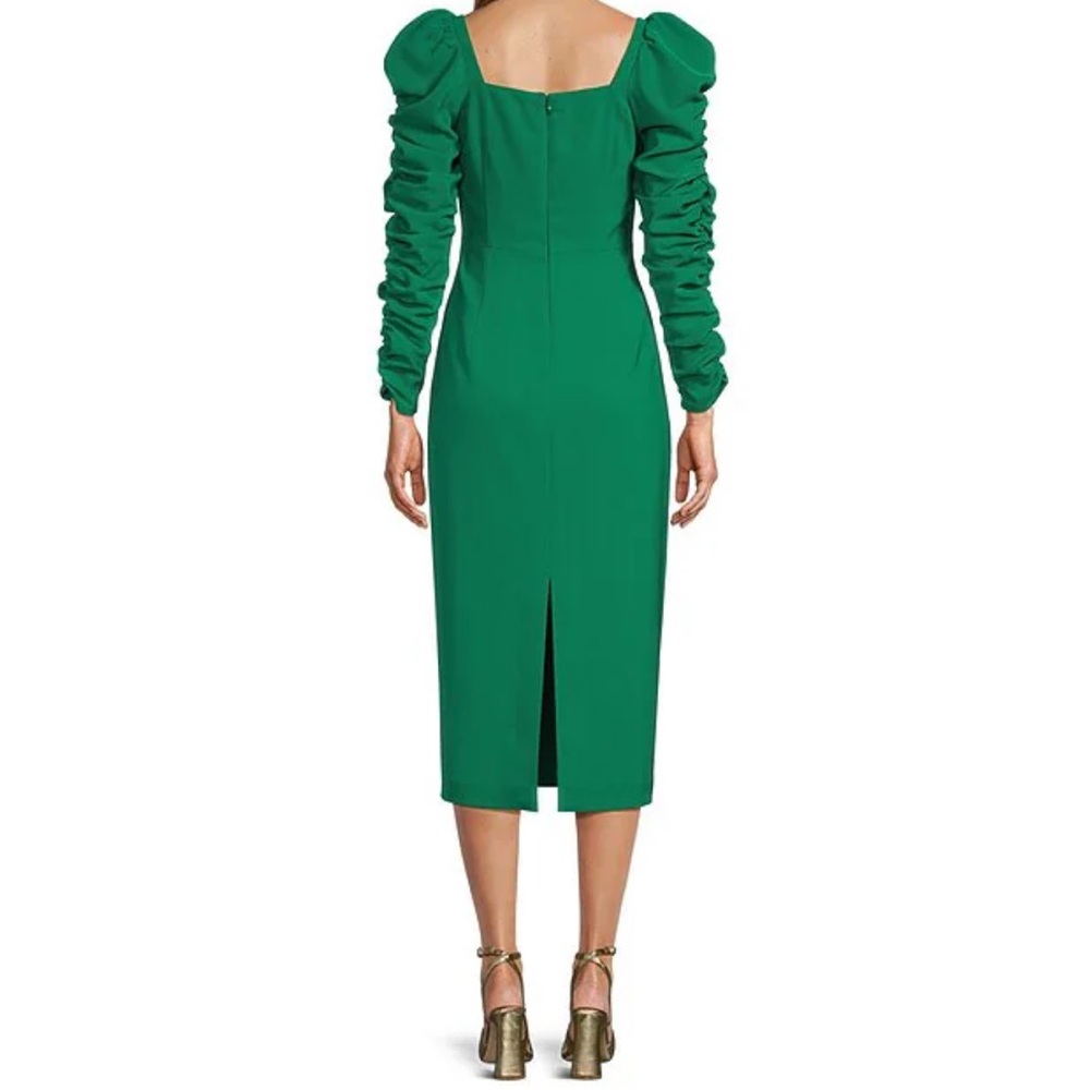 ANTONIO MELANI Elegant Green Long Sleeve Dress